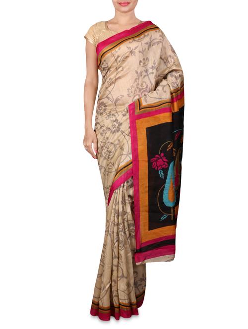 Multicolour bhagalpuri silk saree - 1267596 - Very Small Image - 1