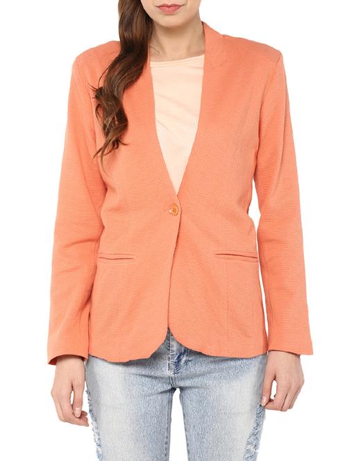 peach cotton blazer - 12691284 - Very Small Image - 1