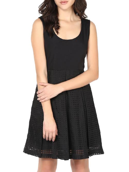 women's fit & flare solid dress - 12691293 - Very Small Image - 1