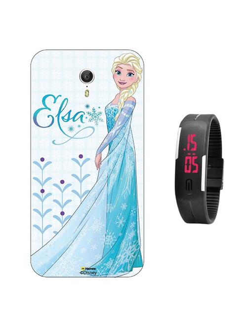 hamee disney frozen princess licensed hard back case cover for coolpad mega 2.5 d cover with digital watch - combo 42 - 12696304 - Very Small Image - 1