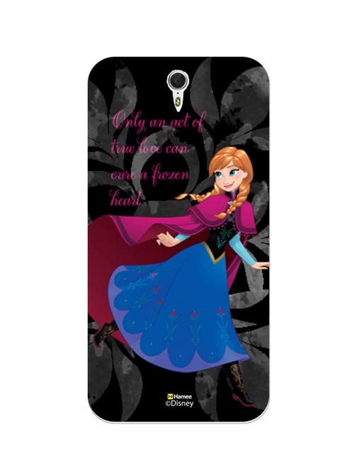 hamee disney princess frozen official licensed hard back case cover for coolpad mega 2.5 d (anna / black) - 12696366 - Very Small Image - 1