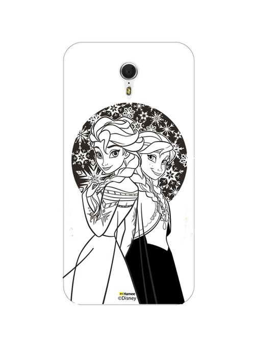 hamee disney princess frozen official licensed hard back case cover for coolpad mega 2.5 d (elsa anna / black white) - 12696403 - Very Small Image - 1