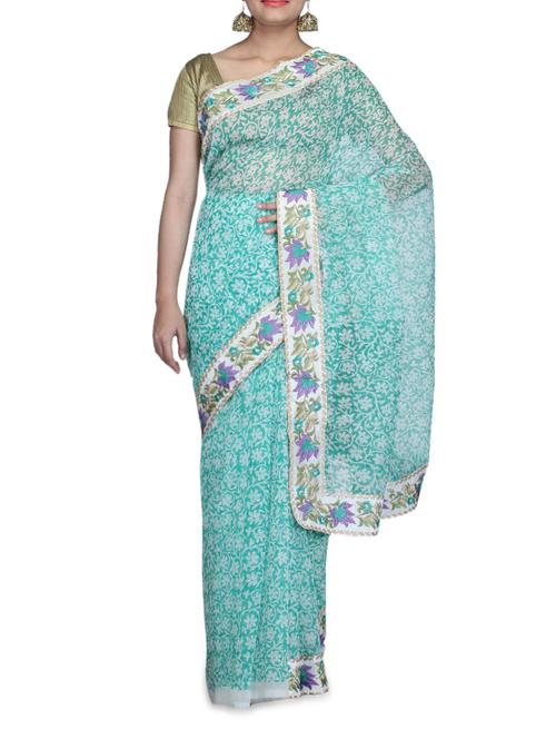 green net sari - 1269671 - Very Small Image - 1