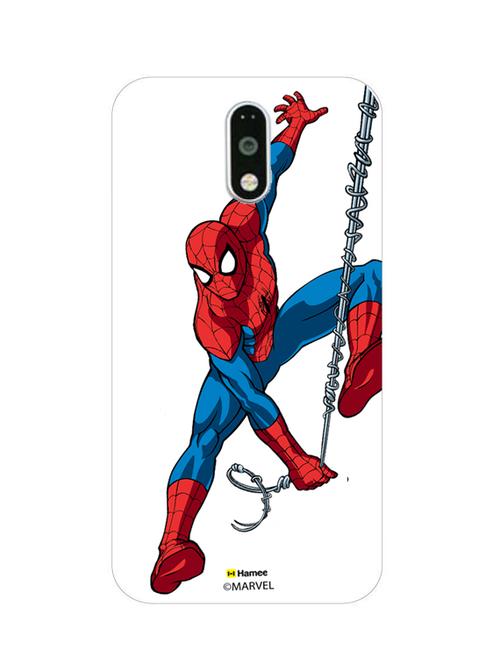 hamee marvel ultimate spider man licensed slim fit plastic hard back case cover for motorola moto x force (spiderman / pose) - 12697848 - Very Small Image - 1