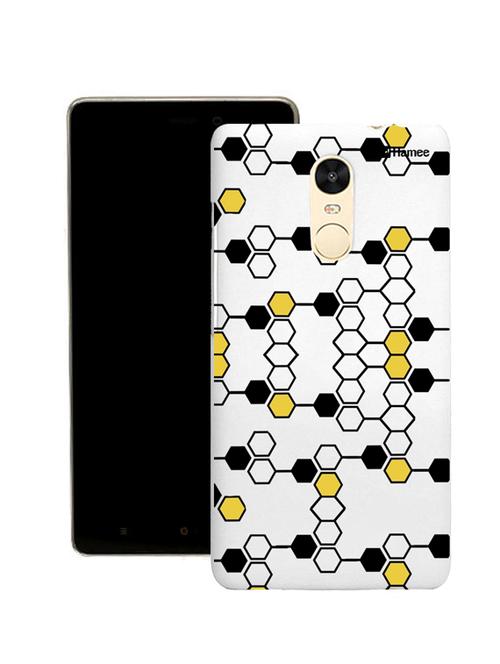 hamee tm thin fit printed hard back case cover for motorola moto x force cover (yellow honeycomb) - 12698069 - Very Small Image - 1