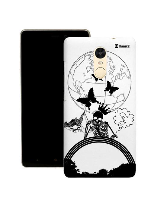 hamee tm thin fit printed hard back case cover for motorola moto x force cover (skeleton world) - 12698129 - Very Small Image - 1