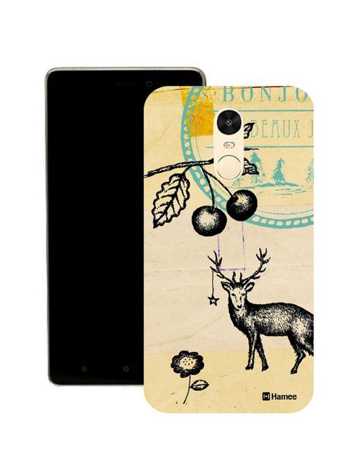 customizable hamee original cover thin fit plastic hard back case cover for motorola moto x force (deer stamp) - 12698483 - Very Small Image - 1