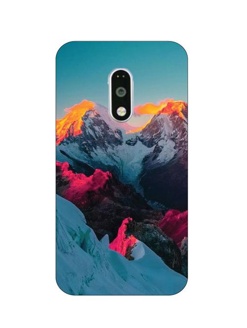 customizable hamee original cover thin fit plastic hard back case cover for motorola moto x force (vibrant mountains) - 12698551 - Very Small Image - 1