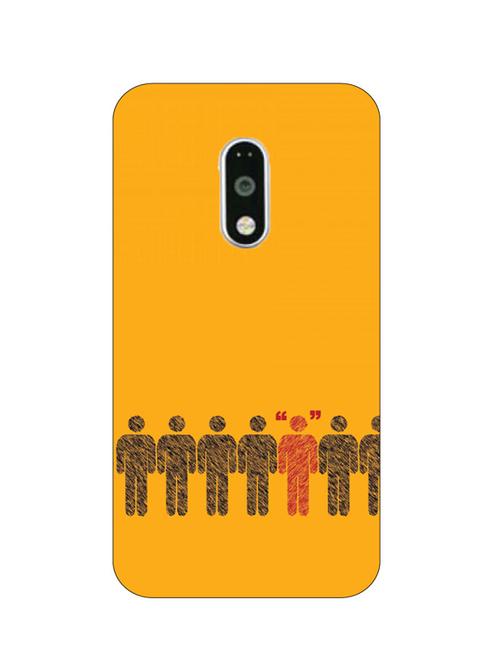 customizable hamee original cover thin fit plastic hard back case cover for motorola moto x force (men on yellow) - 12698554 - Very Small Image - 1