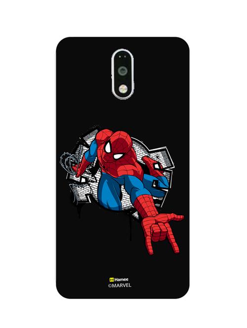 hamee marvel ultimate spider man licensed slim fit plastic hard back case cover for gionee s6s (pop out / black) - 12699190 - Very Small Image - 1