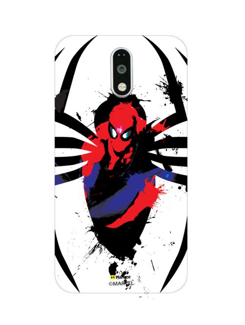 hamee marvel ultimate spider man licensed slim fit plastic hard back case cover for gionee s6s (spider paint / white) - 12699195 - Very Small Image - 1
