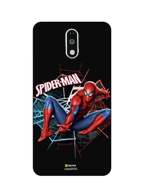 hamee marvel ultimate spider man licensed slim fit plastic hard back case cover for gionee s6s (logo swinging / black) - 12699200 - Very Small Image - 1