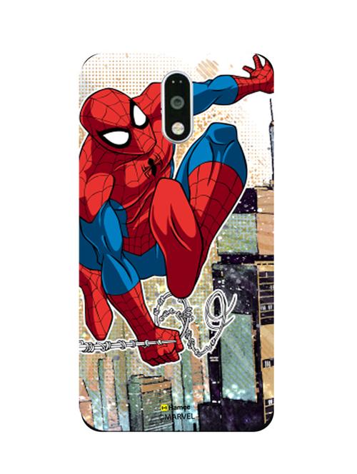 hamee marvel ultimate spider man licensed slim fit plastic hard back case cover for gionee s6s (spiderman high jump) - 12699226 - Very Small Image - 1