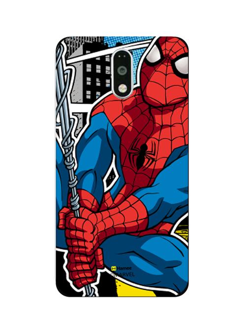 hamee marvel ultimate spider man licensed slim fit plastic hard back case cover for gionee s6s (spiderman web) - 12699230 - Very Small Image - 1