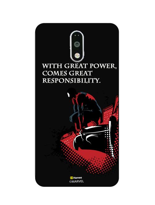 hamee marvel ultimate spider man licensed slim fit plastic hard back case cover for gionee s6s (great power / black) - 12699239 - Very Small Image - 1