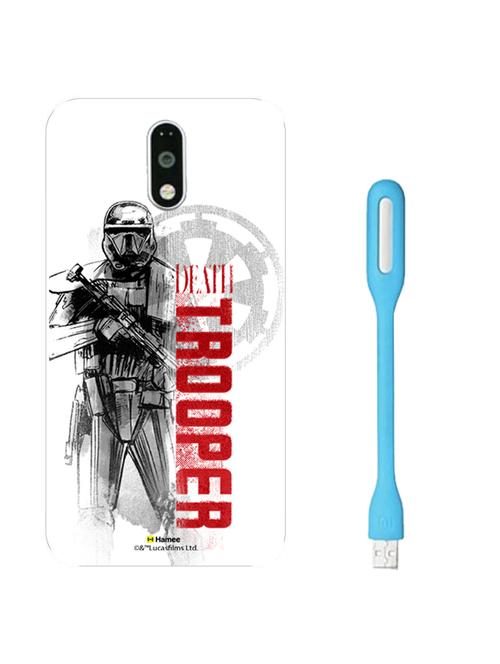 hamee official star wars rogue one licensed slim fit hard back case cover for gionee s6s with free usb led storm trooper - 12699360 - Very Small Image - 1