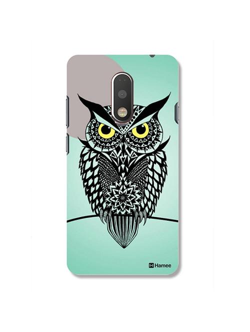 hamee tm thin fit printed hard back case cover for gionee s6s cover (blue owl) - 12699429 - Very Small Image - 1