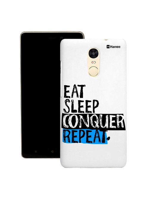 hamee tm thin fit printed hard back case cover for gionee s6s cover (eat sleep) - 12699451 - Very Small Image - 1