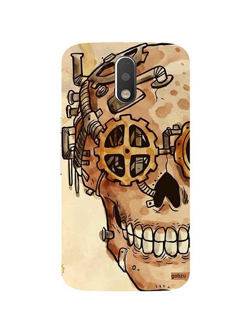 customizable hamee original cover thin fit plastic hard back case cover for gionee s6s  robo skull - 12699700 - Very Small Image - 1