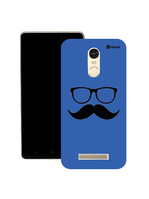 customizable hamee original cover thin fit plastic hard back case cover for gionee s6s (moochie with specs / blue) - 12699818 - Very Small Image - 1