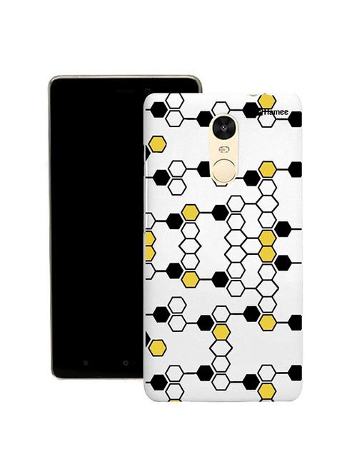 customizable hamee original cover thin fit plastic hard back case cover for gionee s6s (honeycomb / yellow x black) - 12699885 - Very Small Image - 1