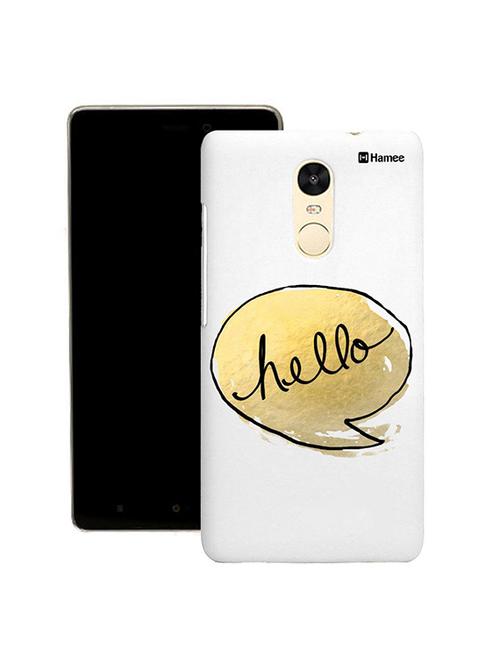 customizable hamee original cover thin fit plastic hard back case cover for gionee s6s (gold hello) - 12699944 - Very Small Image - 1