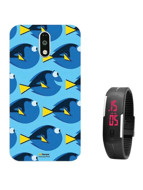 hamee disney pixar finding dory licensed hard back case cover for lenovo phab 2 plus cover with free digital watch - combo 1 - 12699978 - Very Small Image - 1