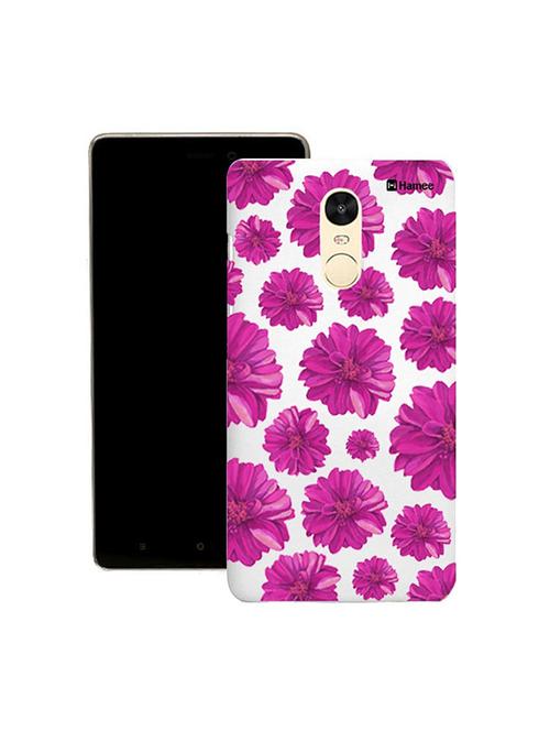 customizable hamee original cover thin fit plastic hard back case cover for lenovo phab 2 plus (purple flowers) - 12701148 - Very Small Image - 1