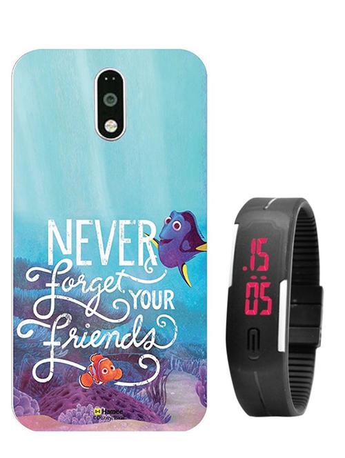 hamee disney pixar finding dory licensed hard back case cover for motorola moto g turbo cover with free digital watch - combo 9 - 12701271 - Very Small Image - 1