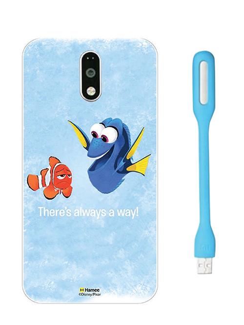 hamee disney pixar finding dory licensed hard back case cover for motorola moto g turbo cover with free led light - combo 22 - 12701281 - Very Small Image - 1