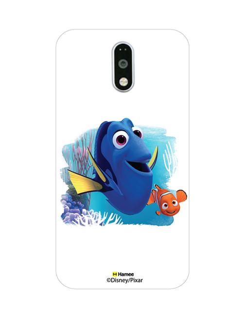 hamee disney pixar finding dory official licensed cover hard back case cover for motorola moto g turbo ( dory nemo/white ) - 12701332 - Very Small Image - 1