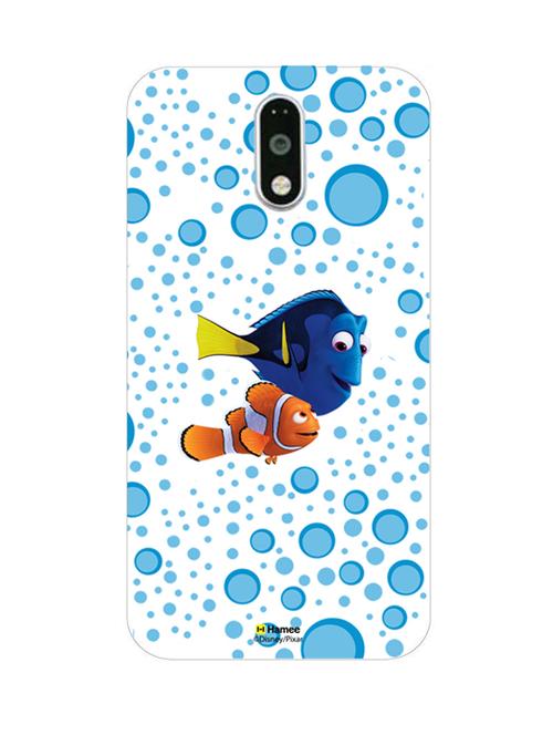 hamee disney pixar finding dory official licensed cover hard back case cover for motorola moto g turbo (dory marlin / bubbles) - 12701351 - Very Small Image - 1