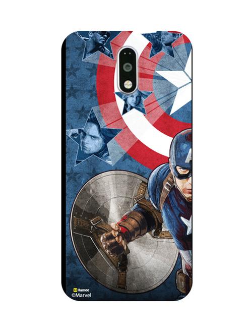 hamee marvel civil war captain america iron man licensed hard back case cover for motorola moto g turbo cover ( cap team ) - 12701463 - Very Small Image - 1