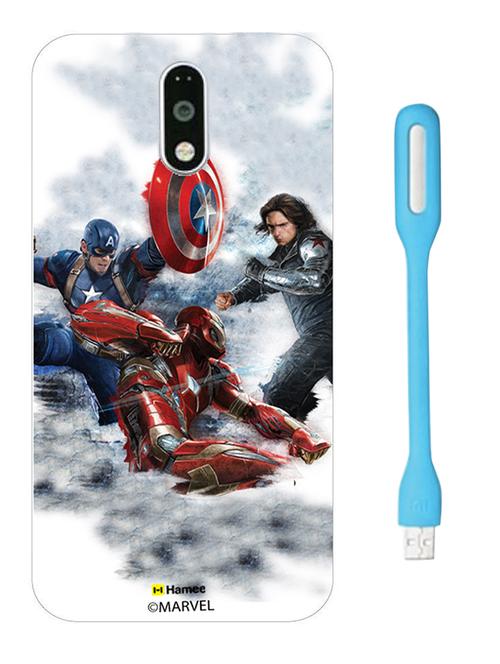 hamee marvel licensed civil war hard back case cover for motorola moto g turbo with free led  - 12701497 - Very Small Image - 1