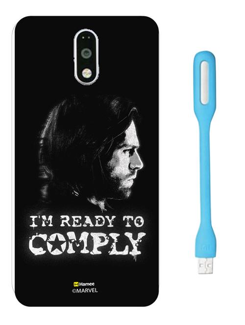 hamee marvel licensed civil war hard back case cover for motorola moto g turbo with free led  - 12701500 - Very Small Image - 1