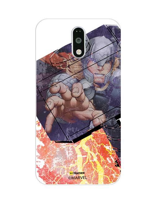 hamee original marvel character licensed cover slim fit plastic hard back case cover for motorola moto g turbo (thor in hammer) - 12701539 - Very Small Image - 1