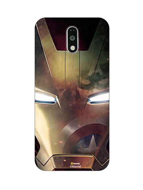 hamee marvel civil war captain america iron man licensed hard back case cover for motorola moto g turbo cover - design 16 - 12701555 - Very Small Image - 1