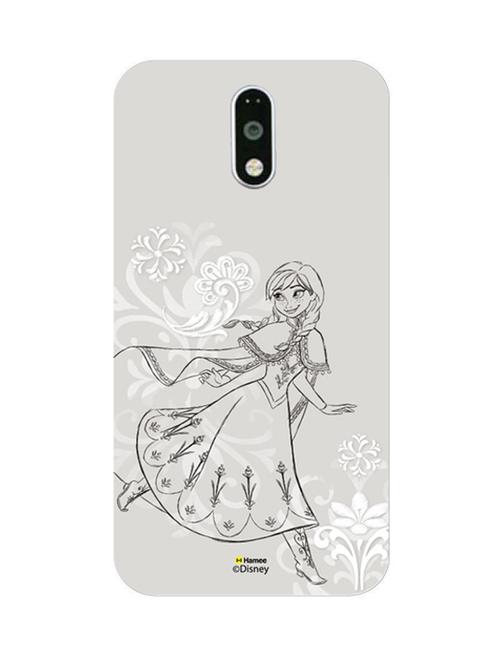 hamee disney princess frozen official licensed cover hard back case cover for motorola moto g turbo (anna / sketch) - 12701585 - Very Small Image - 1