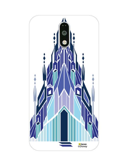 hamee disney princess frozen official licensed cover hard back case cover for motorola moto g turbo (snow palace) - 12701625 - Very Small Image - 1