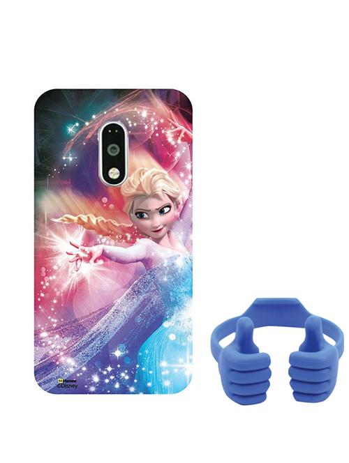hamee disney frozen princess licensed hard back case cover for motorola moto g turbo cover with free mobile stand - combo 20 - 12701649 - Very Small Image - 1