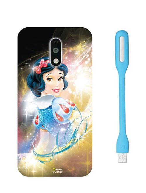 hamee disney princess official licensed hard back case cover for motorola moto g turbo with free led  - 12701704 - Very Small Image - 1