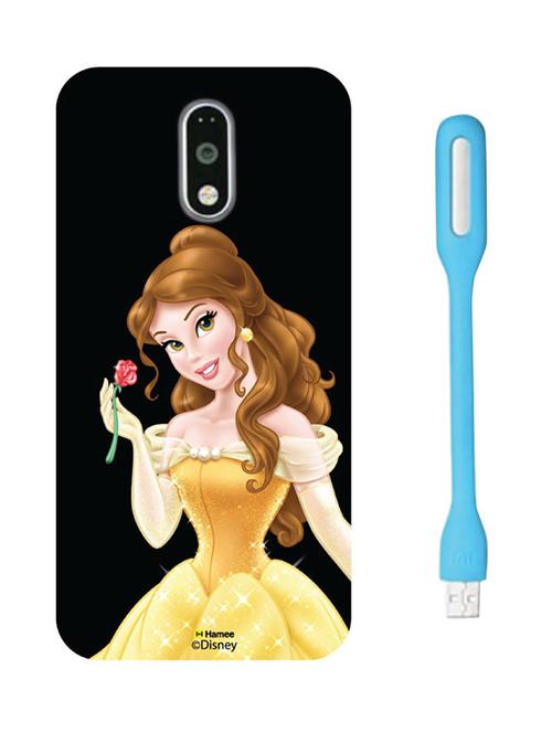 hamee disney princess official licensed hard back case cover for motorola moto g turbo with free led  - 12701709 - Very Small Image - 1