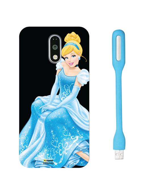 hamee disney princess official licensed hard back case cover for motorola moto g turbo with free led  - 12701713 - Very Small Image - 1