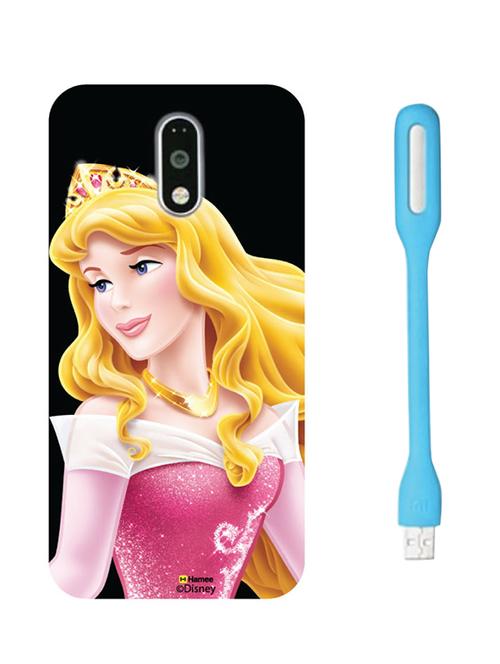 hamee disney princess official licensed hard back case cover for motorola moto g turbo with free led  - 12701714 - Very Small Image - 1
