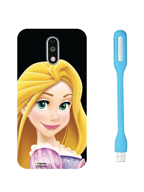 hamee disney princess official licensed hard back case cover for motorola moto g turbo with free led  - 12701717 - Very Small Image - 1