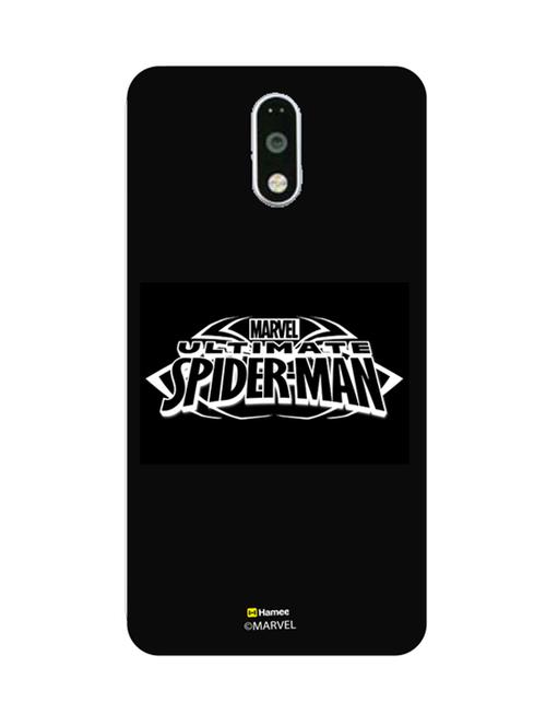 hamee marvel ultimate spider man licensed slim fit plastic hard back case cover for motorola moto g turbo (logo / black) - 12701718 - Very Small Image - 1