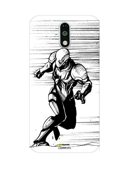 hamee marvel ultimate spider man licensed slim fit plastic hard back case cover for motorola moto g turbo (brush pose / black) - 12701728 - Very Small Image - 1