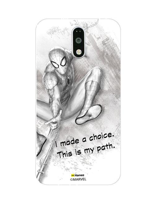 hamee marvel ultimate spider man licensed slim fit plastic hard back case cover for motorola moto g turbo (choice quote) - 12701739 - Very Small Image - 1