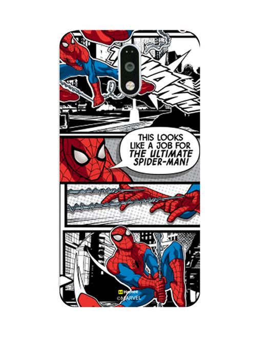 hamee marvel ultimate spider man licensed slim fit plastic hard back case cover for motorola moto g turbo (full comic / job) - 12701746 - Very Small Image - 1