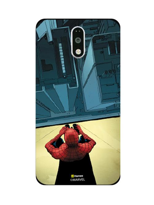 hamee marvel ultimate spider man licensed slim fit plastic hard back case cover for motorola moto g turbo (spiderman top) - 12701749 - Very Small Image - 1